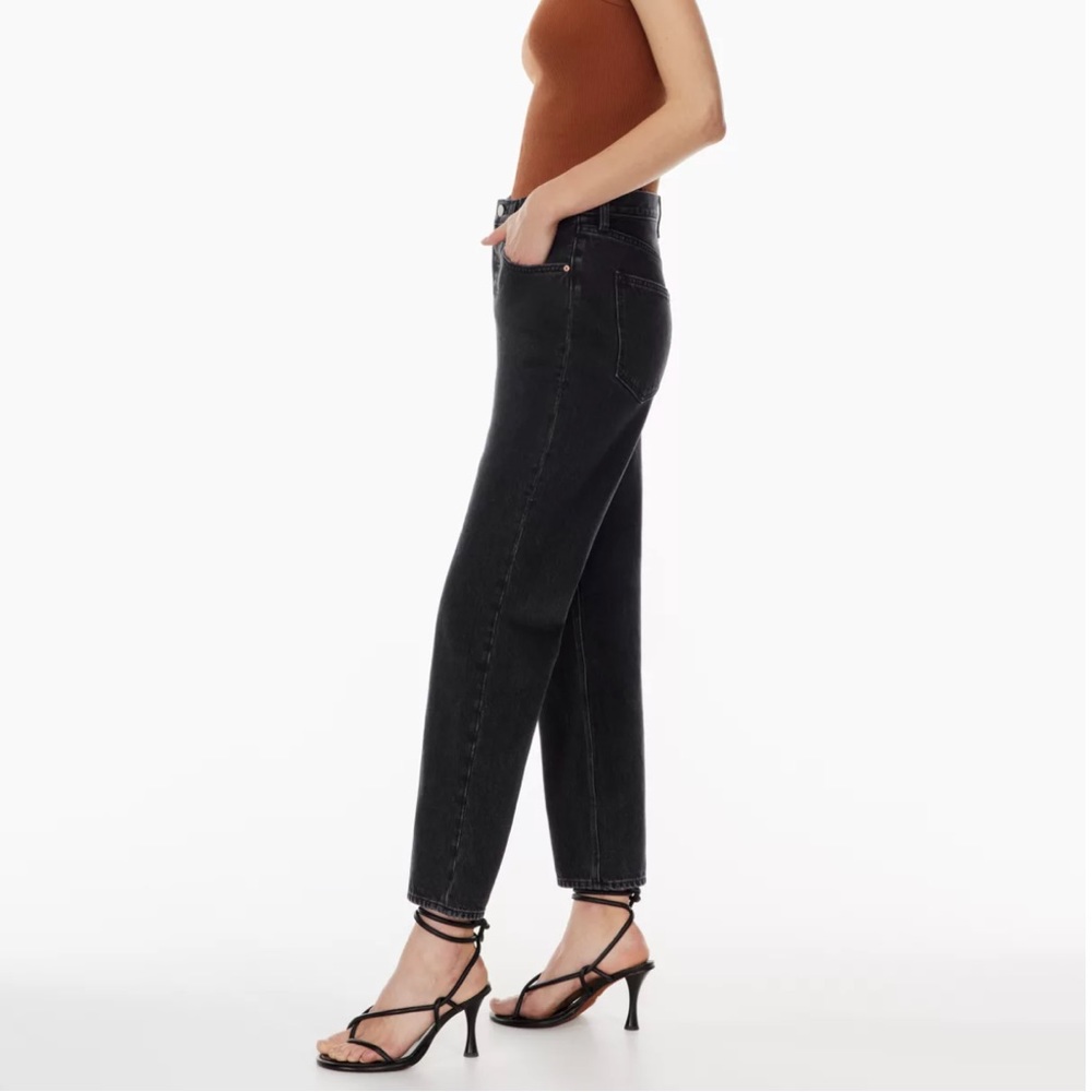 Denim Forum Joni High-Waisted Loose Jeans Black 26